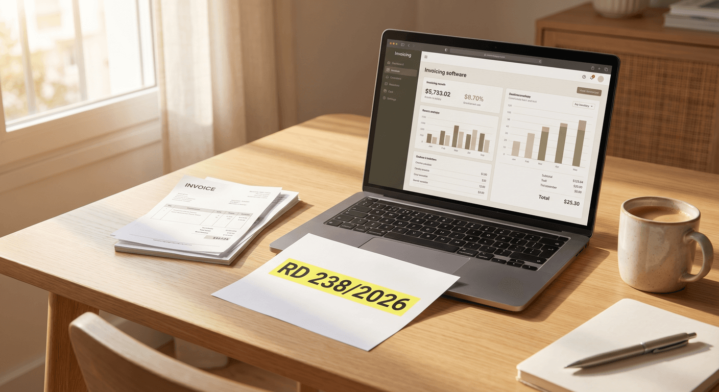 Factura electrónica obligatoria para autónomos: RD 238/2026